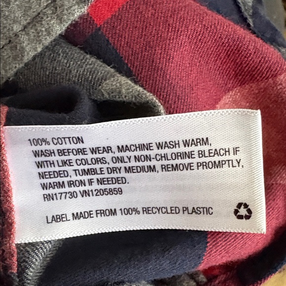 Goodfellow & Co Red and Gray Plaid Button Down Shirt - Picture 5 of 5